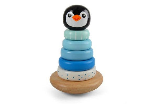 Torre impilabile pinguino, blu